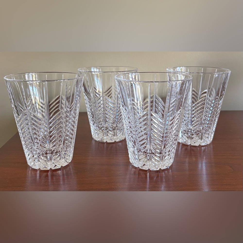Mikasa Abstract Double Old Fashioned Glasses Set of 4